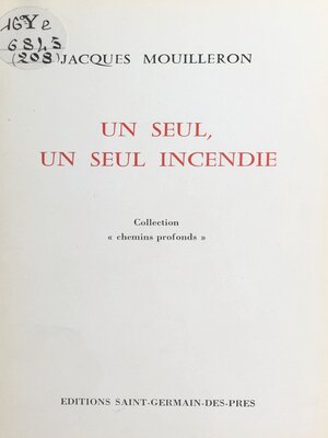 cover image of Un seul, un seul incendie